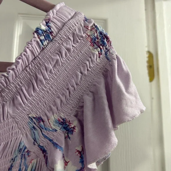 3 items for $30 A pea in the pod floral smocked babydoll shirt blouse maternity - Picture 6 of 10